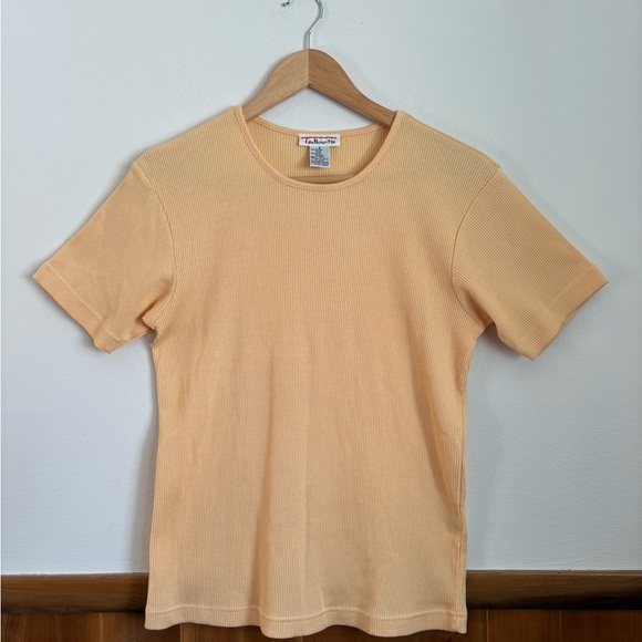 Talbots yellow Ribbed Tee - Picture 2 of 4